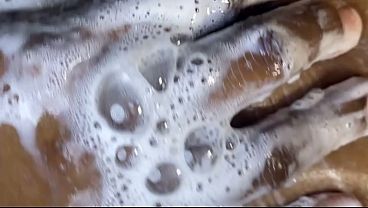 Shower And Oil My Frame With Me While I Make You Load All Over Me (Close Up)