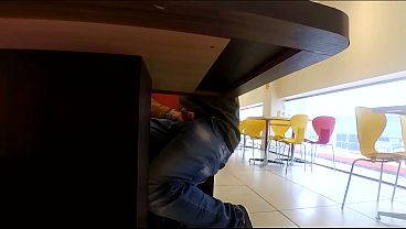 Stroking In A Public Cafe On A First Date