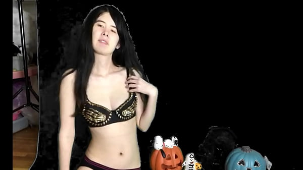 Asian Chinese Barely-legal Flashes Her Breasts On Halloween