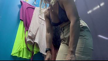 Dressing Room. Cmera Reveal. Russian Hottie With Huge Tits And Nipples Change Clothes. Kriss Wou