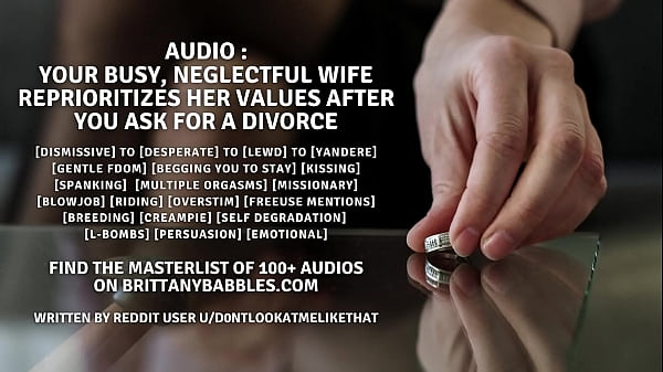 Audio: Your Busy, Neglectful Hotwife Reprioritizes Her Values After You Ask For A Divorce