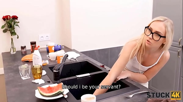 STUCK4K. Guy Has Forbidden Sex With Czech Stepsis Jenny Wild In Kitchen