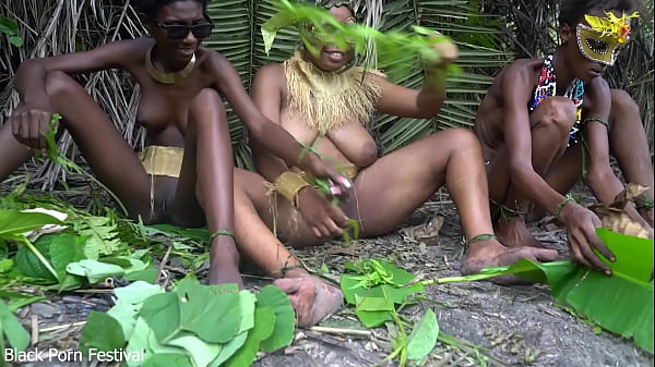 African Tribe Chicks Making Medicine Exposed In The Forest While I Imagined Hammerring Them Right There