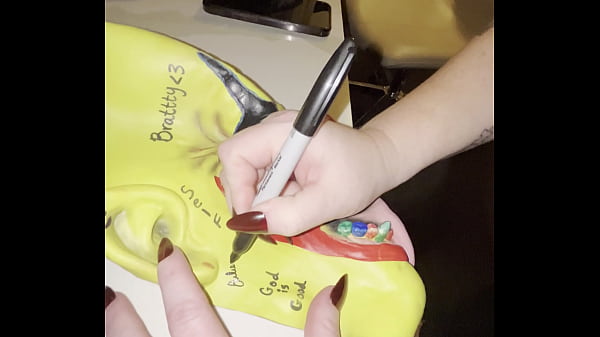 Julie Ginger Signs Gibby The Clowns Mask In Las Vegas