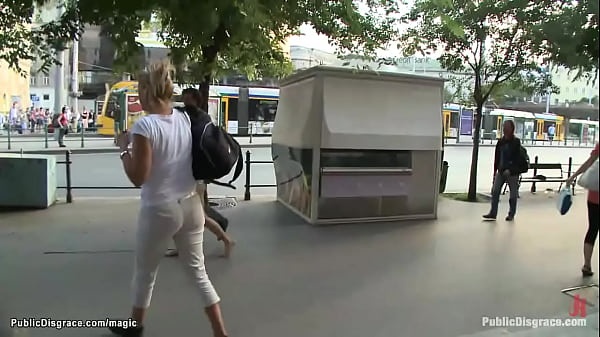 Dirty Euro Doll Bound And Public Fucked