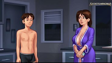 Stepmother And Stepson Pass The Bed & They Have Sex Under The Blankets - Summertime Saga 48 By DarkCookie - 3D Porn Game