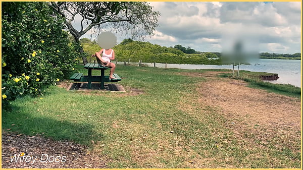Hotwife Flaunts Her Cunt Waiting For The Boat To Dock