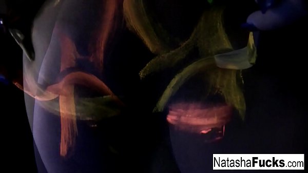 Stacked Natasha Nice Shoots A Fun And Sexy Black Light Video