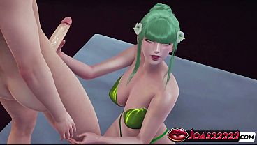 Huge Boobs Goddess Rhea In 3D Hentai - Standing Hj For Monster Meat Service, Sitting Irrumatio Lips Slam With Huge Booty In Bikini, And Tie-up Wet Blowjob Money Shot