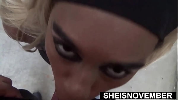 Raunchy Stepbrother Ask To Sneak Outside And Swallow His Shaft, POV Oral, Then He Ejaculated In My Maw, Chin, Cleavage Kneeling Public On Porch, Virginal Black Stepsis