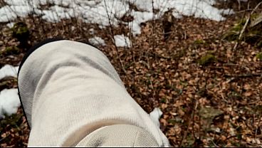 Outdoor Forest Fun - Wet Handjob, Thorough Bj And Risky Doggy Stuff