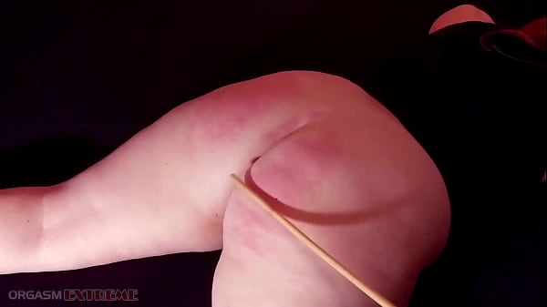 Red-haired BBW Coed Receives Butt Caning - Real BDSM
