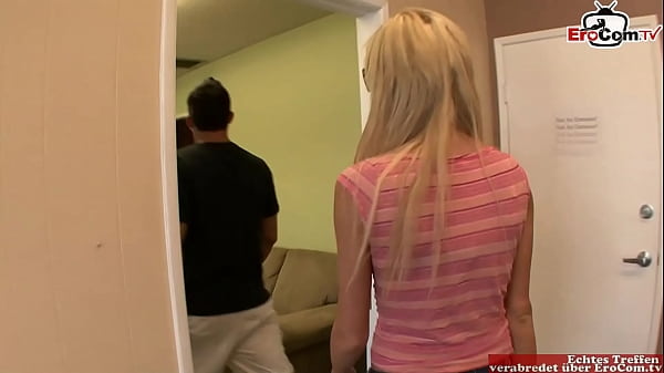 Skinny Light-haired With Compact Natural Tits Picked Up From An Outsider With A Massive Shaft