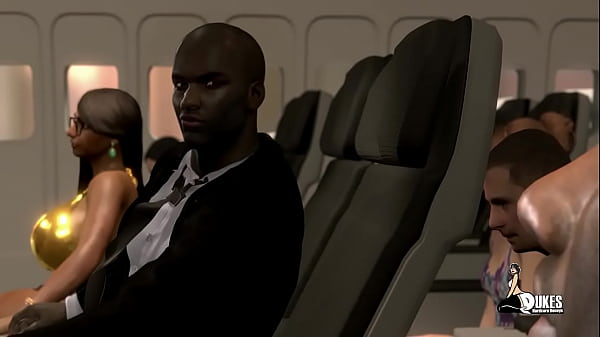 Things Get Raunchy With Ms. Bounces On Her Flight Flight