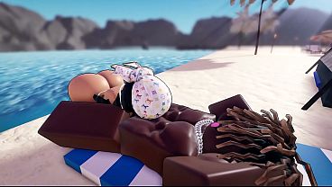Latina Baddie Gets DEMOLISHED By BBC On Beach (ROBLOX)