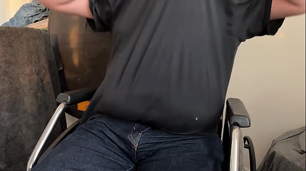 Plump Fella Displaying His Goods