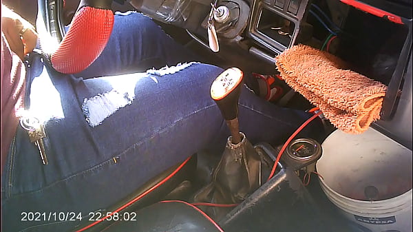 Steamy Driver Masturbating While Driving.
