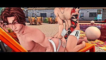 Hot Lifeguard Plows Alpha Chad By The Pool (Sims Gay Porn)