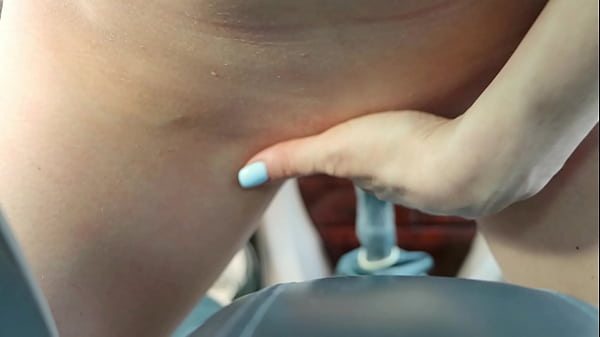 Tempting Auburn-haired Bitch Nails Herself With Gear Shifter And Worships My Shaft