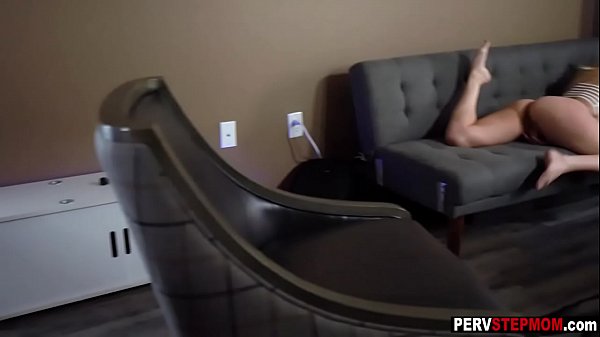 Spying Stepson Caught A Sleazy HOTWIFE Stepmommy With Porn