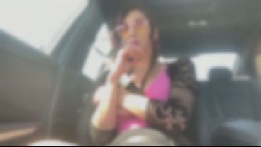 Italian Massive Naturals Milf Sizzling And Displaying Her Titties And Forceful Nips In The Car