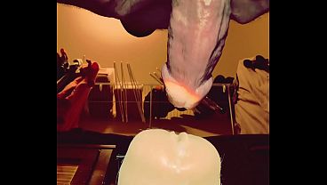 Fleshlight Machine Drives And Sucks My Load - Close Up Slow Motion Compilation