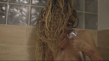 Fierce Ebony Latina Wet Shower Fun