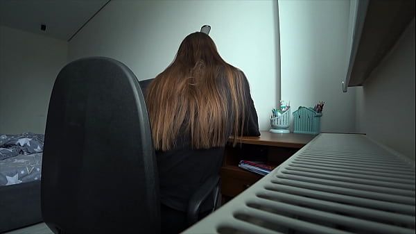 Deceiving. An Unfaithful Spouse Tricked On Her Husband With His Friend On The Desk While He's Not At Home. Backdoor