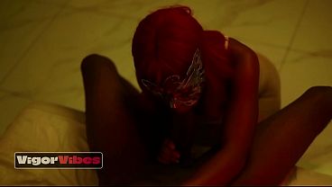 All Natural Ebony Honey Jun Takes A Sizable Black Cock