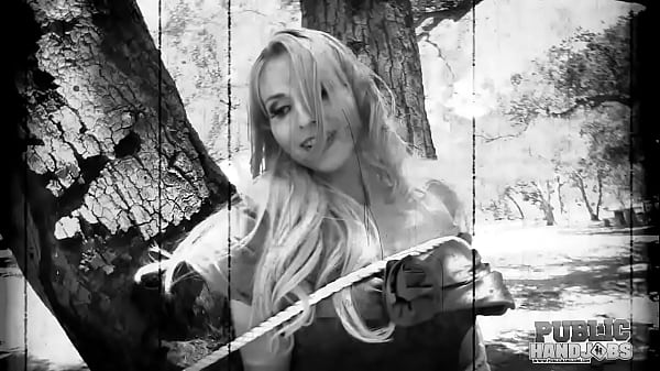 PUBLIC HANDJOBS Silent Movie Stroking Fantasy With Damsel In Distress Christie Stevens