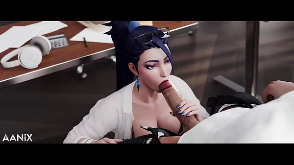 Bad Schoolgirl Kai'sa Corrected By 3 Big Rods