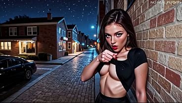 Banged Outsider Shemale POV Outdoor At Night - Ai Generated