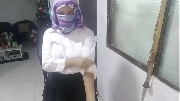 Genuine Smoking Arab MOMMY In School Outfit Masturbates And Cums To Peak In Niqab While Husband Away