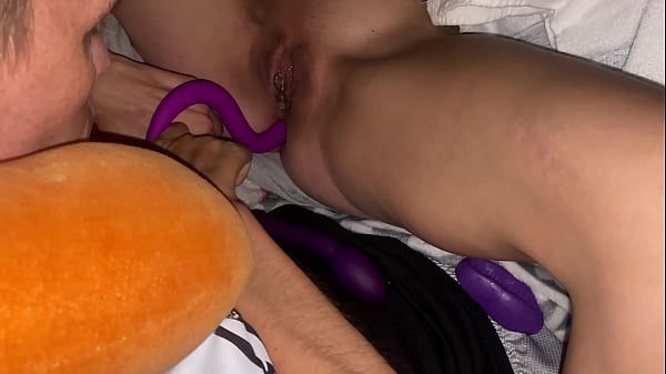 2 Of 4 - (DENIED CLIMAX) Completely Submissive,Hot Young Vixen’s Asshole And Faultless Pussy Toyed With Until Passionate First Climax Cums!! First Ass Play Experience. She Watches