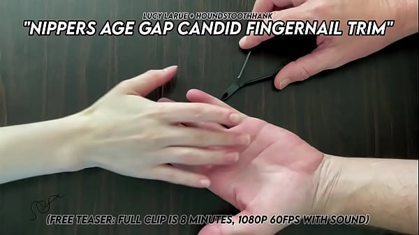 Nippers Age Gap Candid Fingernail Trim With Lucy LaRue