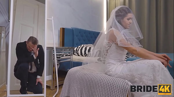 BRIDE4K. Unstoppable Hot Bride Can't Resist And Tempts Him To Rail Before Wedding