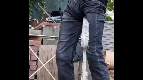 Spreading And Twisting On Wrought Iron Railing In Just Jeans For Pain Relief