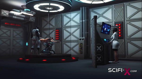 Sci-fi BDSM. Hot Nubile Golden-haired Likes To Slams With Shemale Humanoid Android
