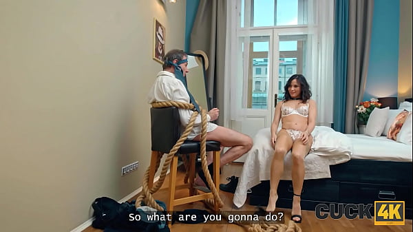 CUCK4K. My SMALL-TITTED SKANKY SPOUSE Is Jumping On A Stranger's Dick