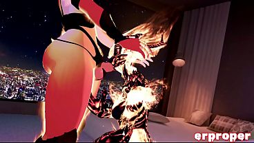 VR Chat Flame Atronach Kiss Turn Into Smoking Blowjob And Doggy Style Screw