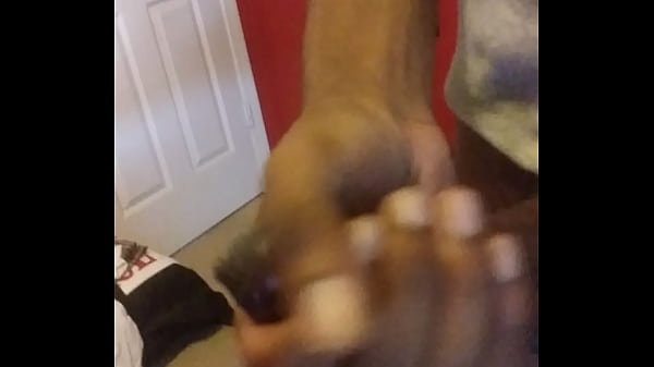Milking My Uncircumcised Chocolate Cock Twice With Oil On It While I'm Home Bored