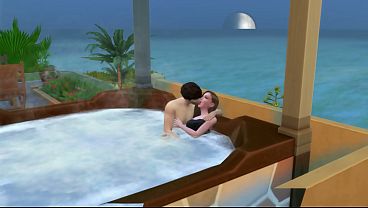 Casal De Férias Aproveitam Para Foder Na Hidro. The Sims