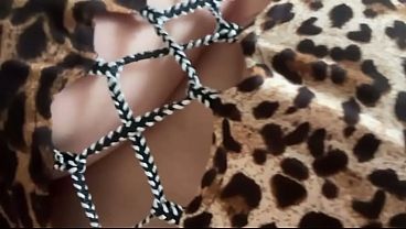 Amaris Vox Stuns In A Leopard Outfit, Celebrating Her Curvy Thick MILF Figure, With Massive Naturals And A Huge Booty, Radiating Playful Energy And Natural Allure, A Classy Adult