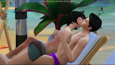 Frisky Couple Gets Caught Having Sex At The Beach - Sims 4 - 3D Animation