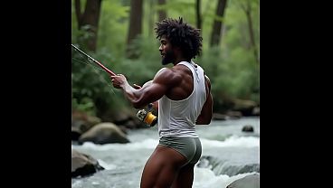 Brief Fishing Muscle Bro Ai Generated