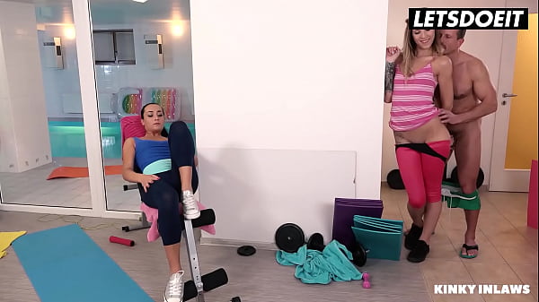 (Anna Rose) Can't Finish Her Exercises Because (Mellisa Meddison) And (George Uhl) Keep Slamming In Front Of Her - LETSDOEIT