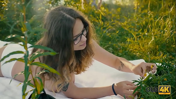 OLD4K. Enticing Hottie Swallows Geezers Mind And Gets Nailed Outdoors