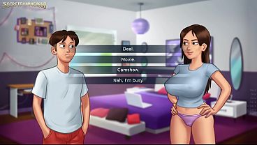 Summertime Saga 35 By DarkCookie - Releasing Inside A Blazing Sexy Chick Housemate On Cam - 3D Hentai Porn Game