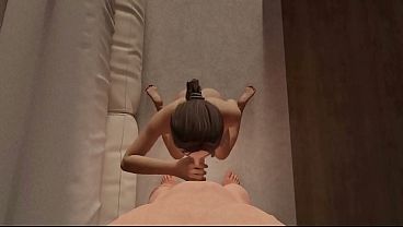 3D Animation Pov Recieving Some Oral On An Room