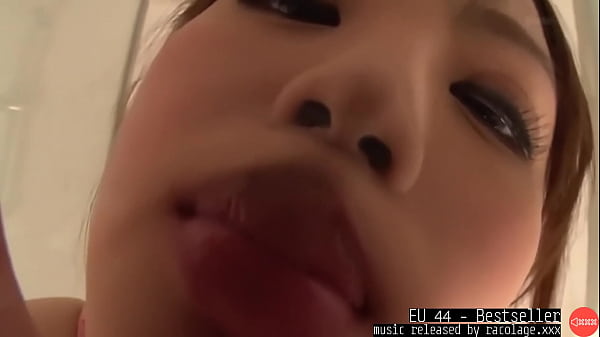 Aroused Japanese Woman Licking Screen Music By EU 44